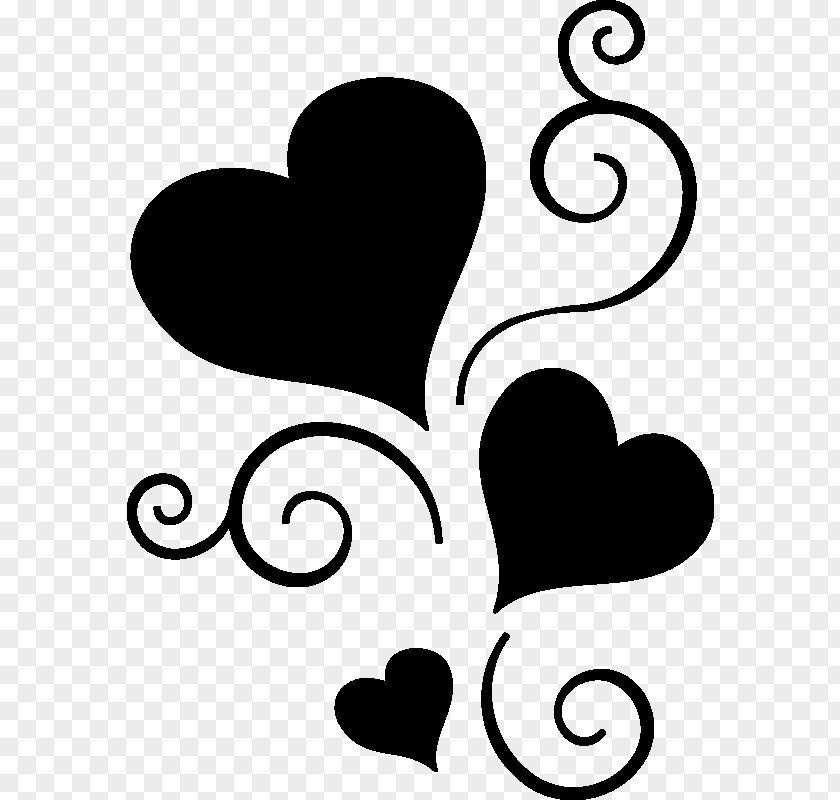 Silhouette Stencil Heart Clip Art PNG