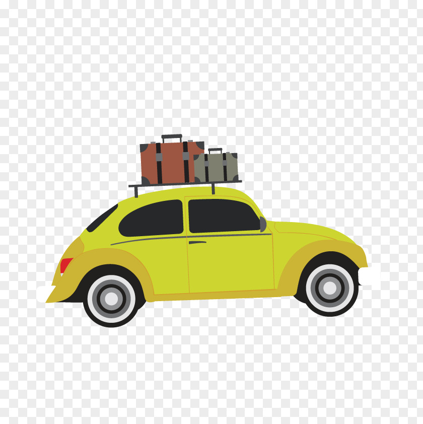 Vector Travel Car Volkswagen Beetle Vacation Automotive Design PNG