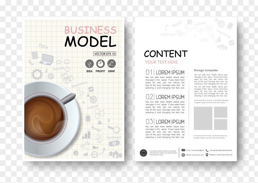 Coffee Leaflets Cafe Magazine Design Flyer PNG