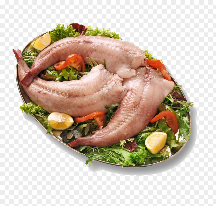 Fish Salad On The Plate Seafood Italian Cuisine PNG