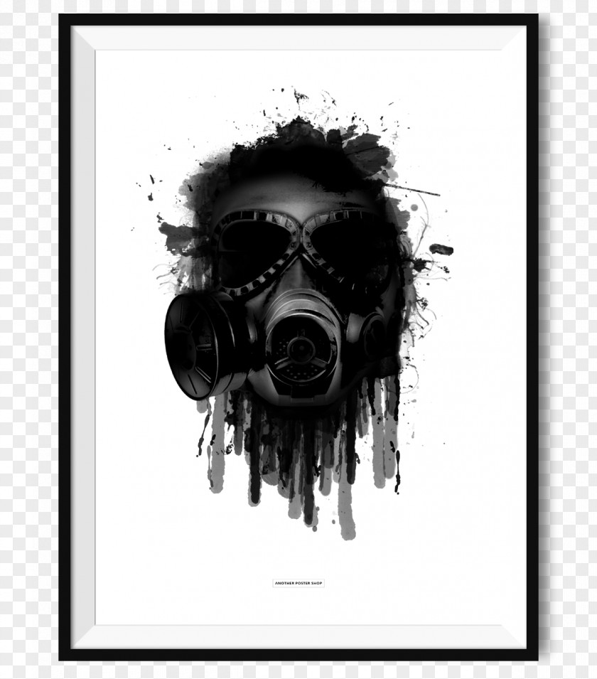Gas Mask Poster PNG