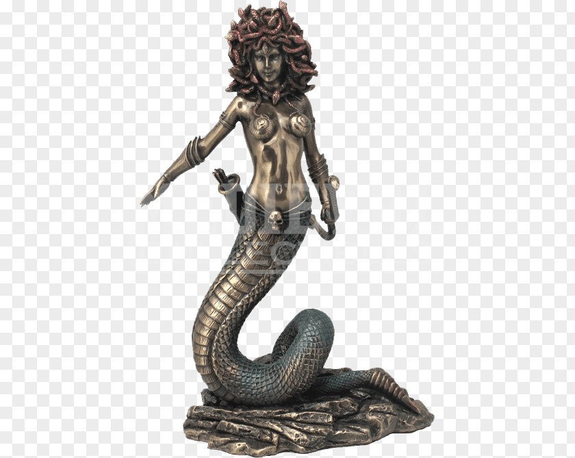Medusa Perseus With The Head Of Bronze Sculpture PNG