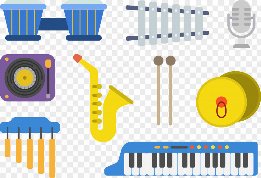 A Big Collection Of Musical Instruments Electric Guitar PNG