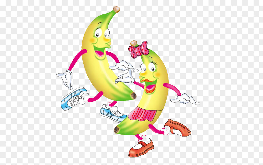 Banana Cartoon Illustration PNG