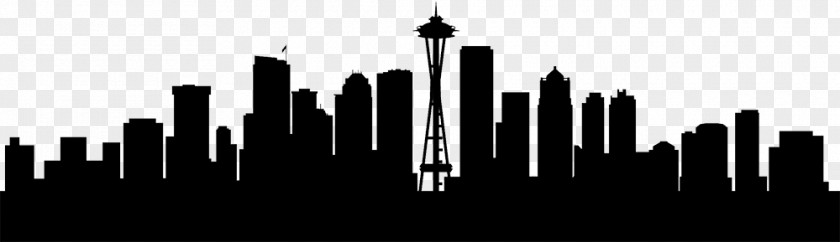 Seattle Skyline Wall Decal Sticker PNG