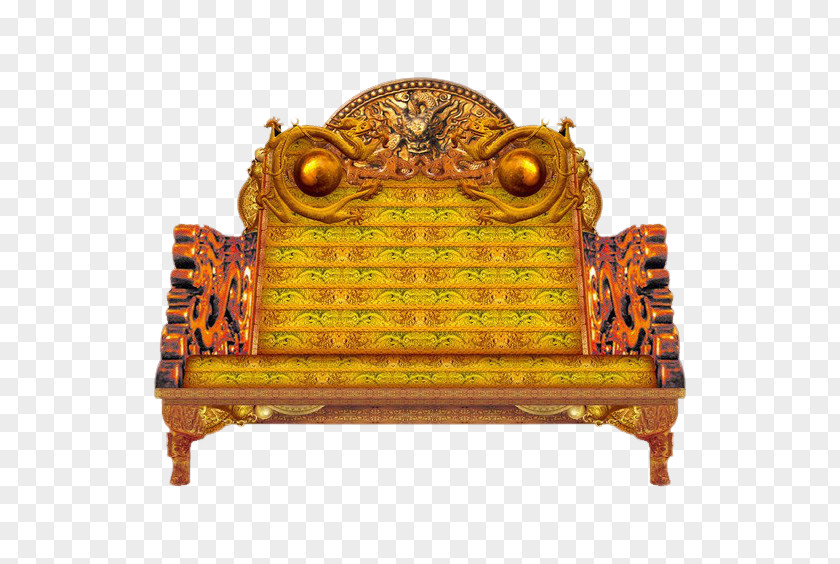 Throne Emperor Of China Chair Couch PNG