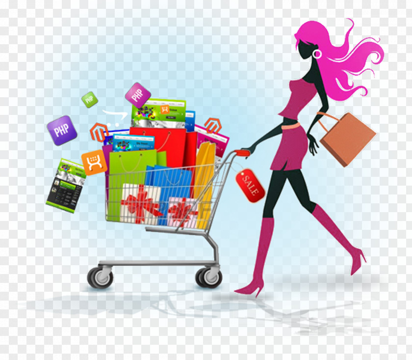 Woman Shopping Clip Art PNG