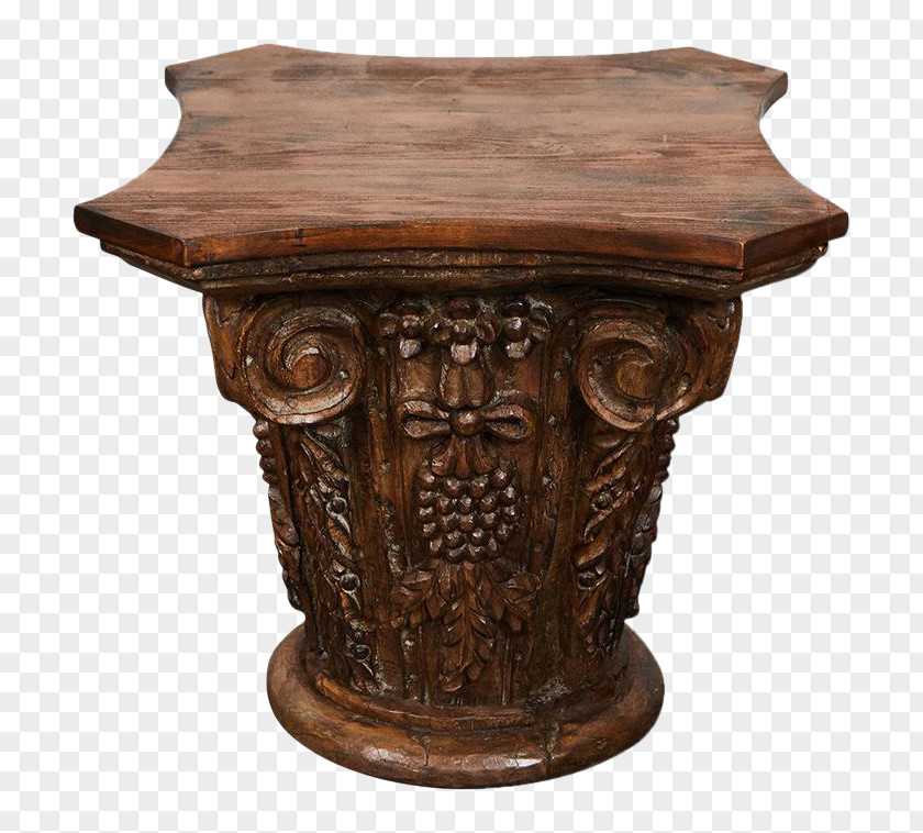 Antique Carving Urn PNG