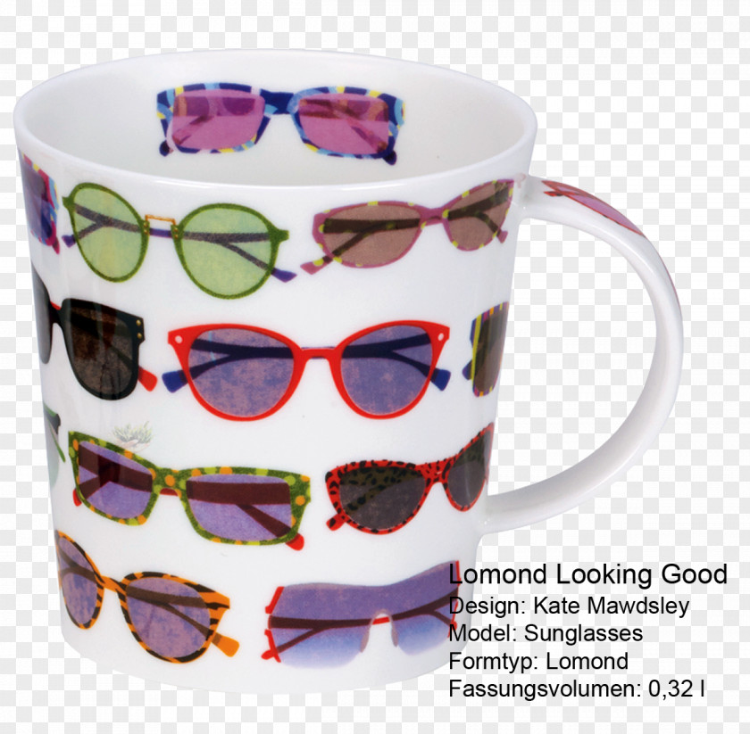 Good Looks Coffee Cup Sunglasses Mug Dunoon PNG