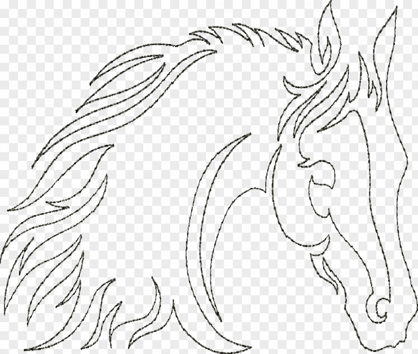 Horse Quilting Pattern Embroidery PNG