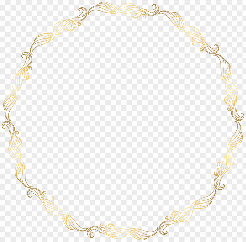 Round Gold Necklace Clip Art PNG
