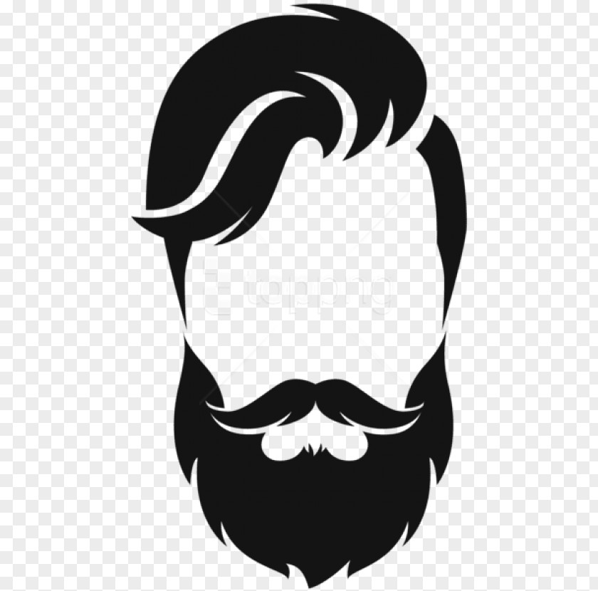 Smile Symbol Beard Logo PNG
