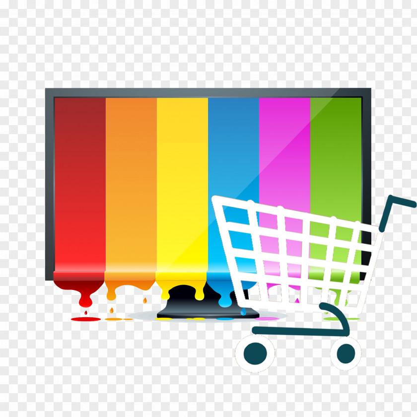 TV Shopping Computer Monitor Download PNG