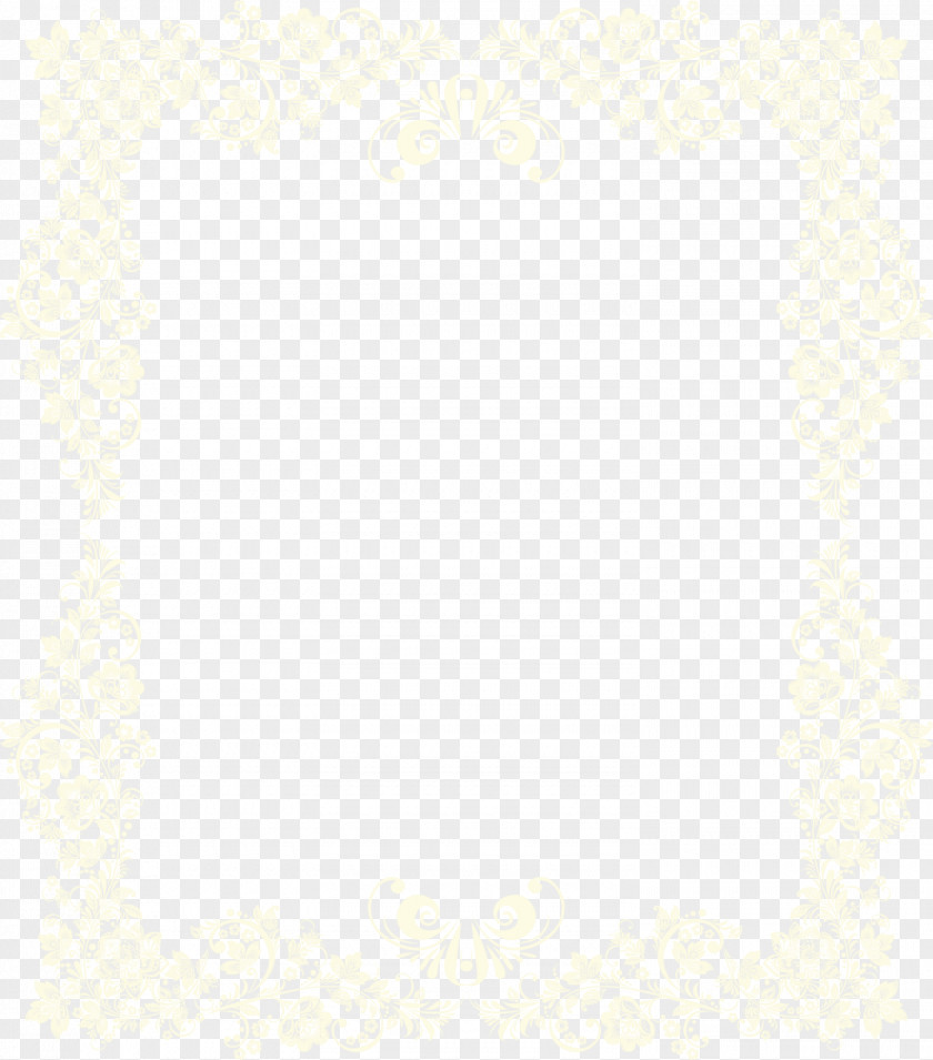 Yellow Frame Symmetry Area Pattern PNG