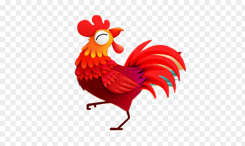 2017 Calendar Cartoon Rooster Chicken Annually Videos China Chinese New Year Zodiac PNG