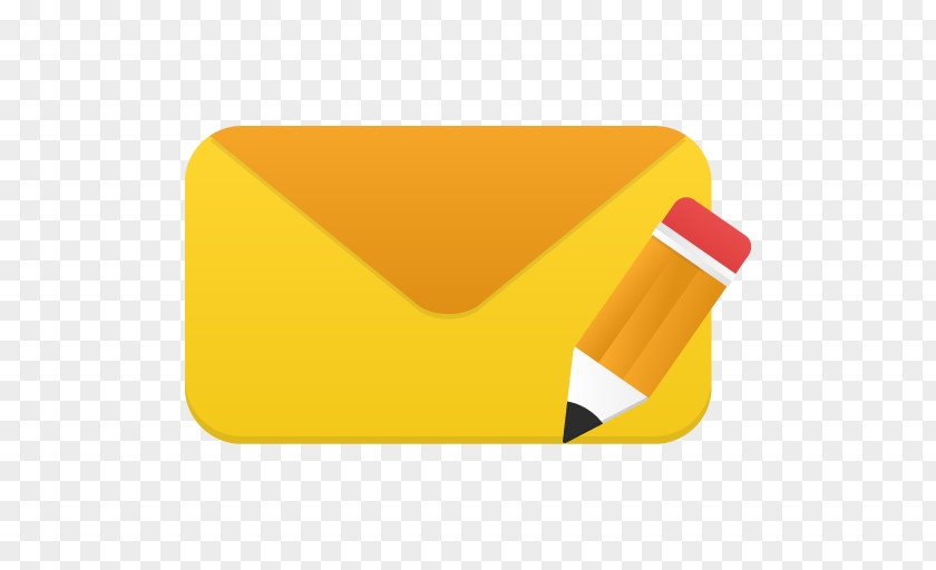 Email Edit Angle Yellow Orange PNG