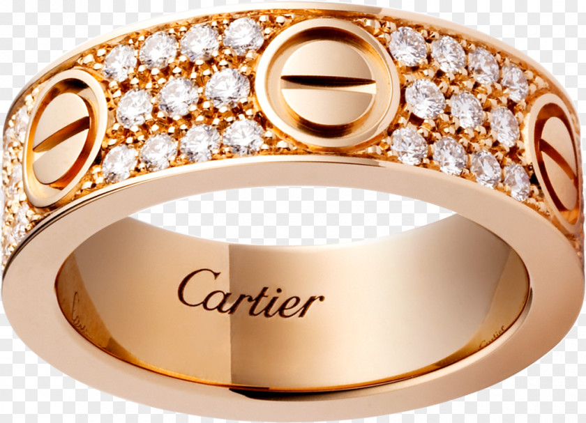 Ring Love Bracelet Cartier Diamond Gold PNG