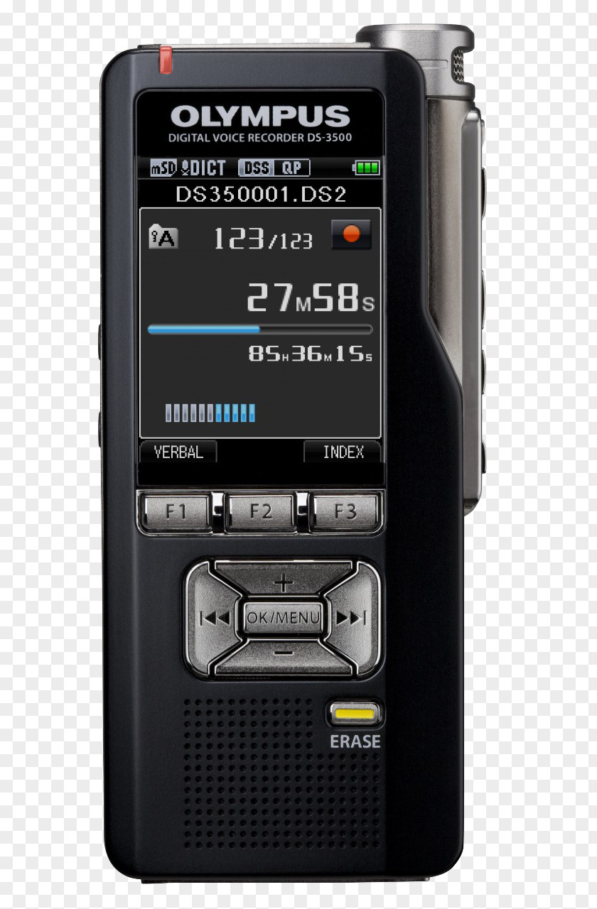 Digital Video Recorder Microphone Dictation Machine Olympus DS-7000 DS-3500 PNG