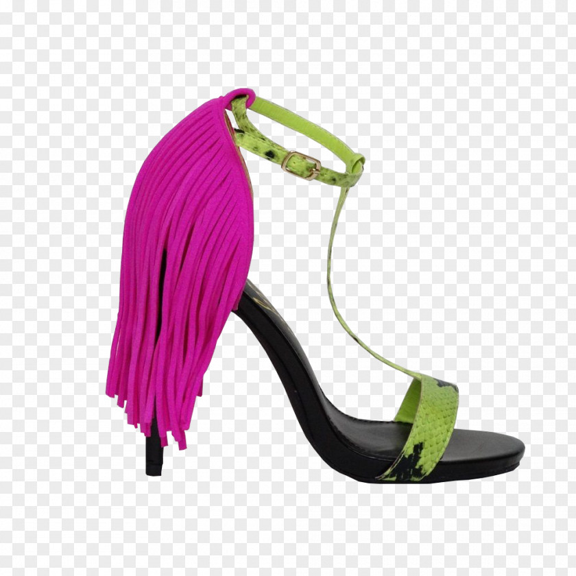 Fringe High-heeled Footwear Shoe Sandal Purple PNG