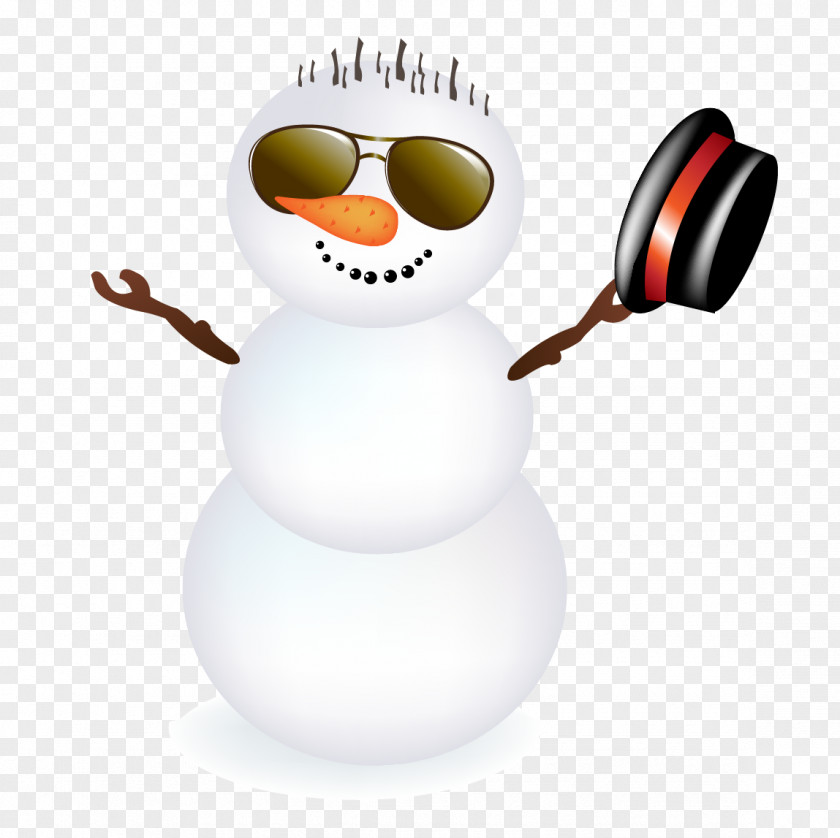 Handsome Snowman Vector Santa Claus Christmas Clip Art PNG