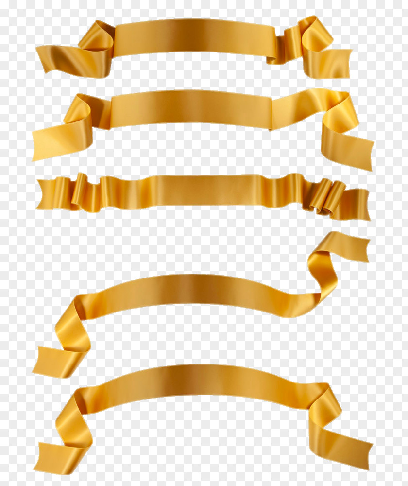HD Golden Ribbon Stock Photography Banner Gold Clip Art PNG