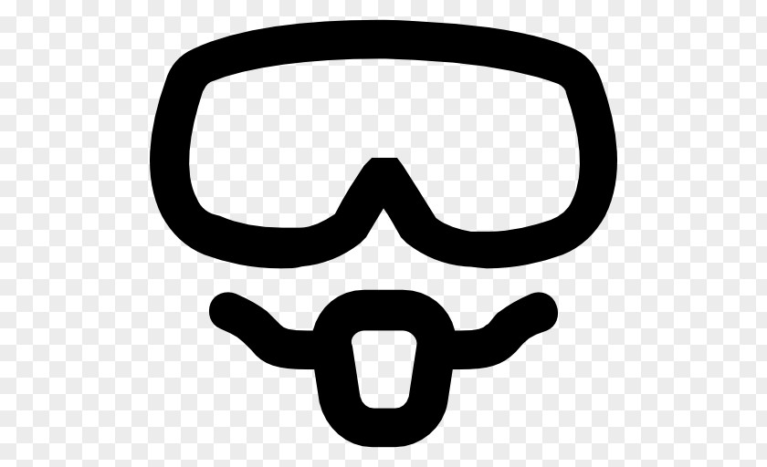 Scuba Glasses Goggles Black And White Diving & Snorkeling Masks Clip Art PNG