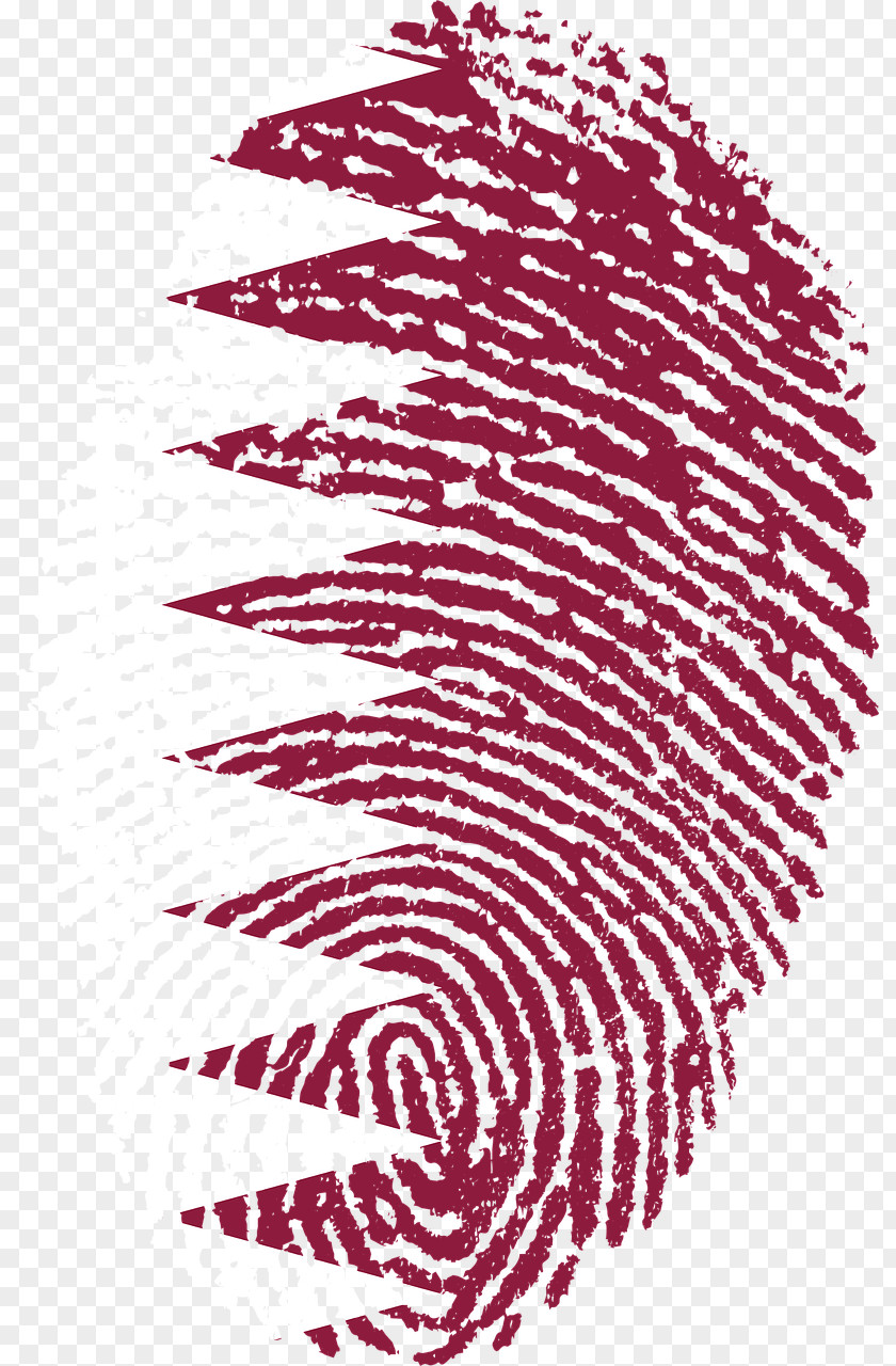 Flag Of Qatar Fingerprint Biometrics PNG