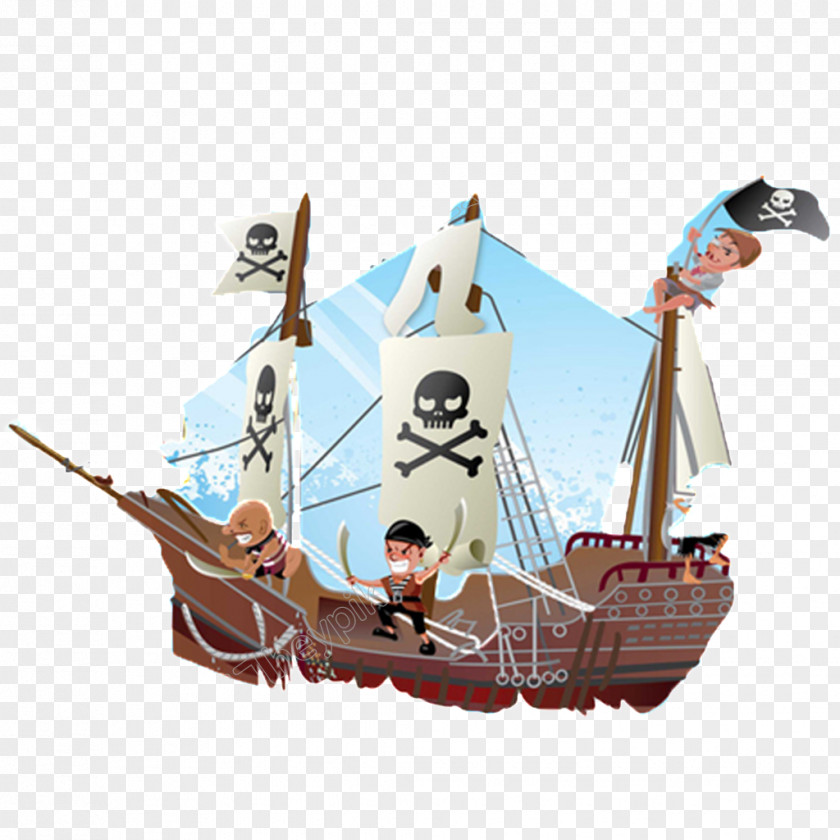 Boat Cartoon Pirate Ship Image Vector Graphics PNG