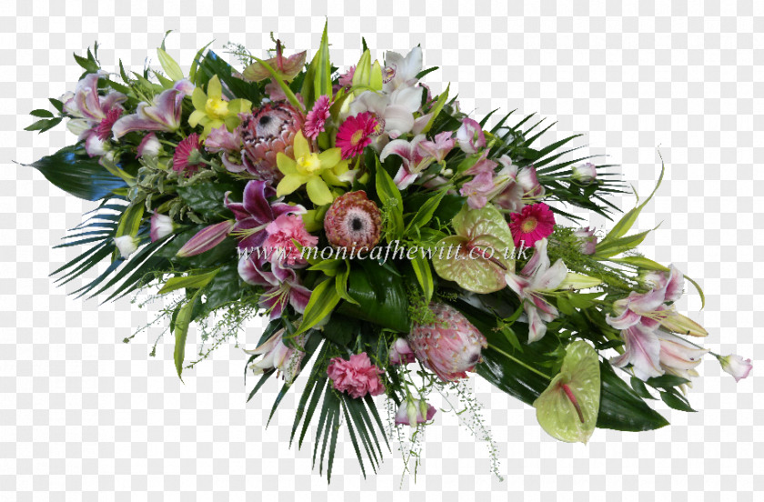 Funeral Floral Design Coffin Cut Flowers PNG