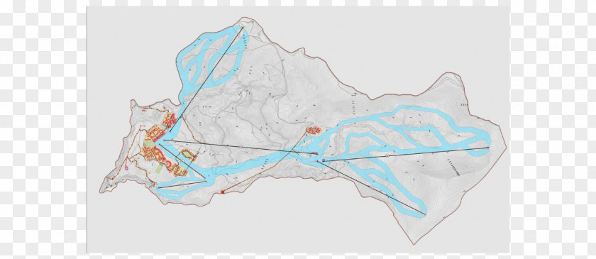 Design Line Map PNG