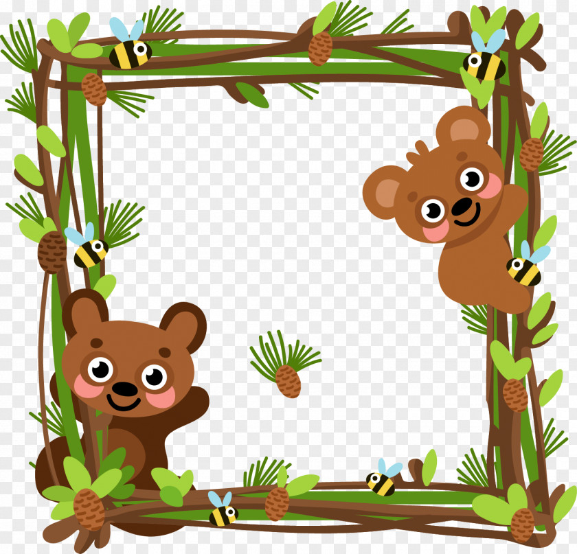 Koala Plant Border Bear Download Cartoon PNG