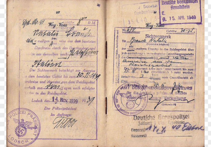Italy Visa Refugee Travel Document Jewish People Passport PNG