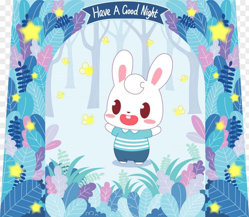 Cartoon Fence Easter Bunny Illustration Egg Art PNG