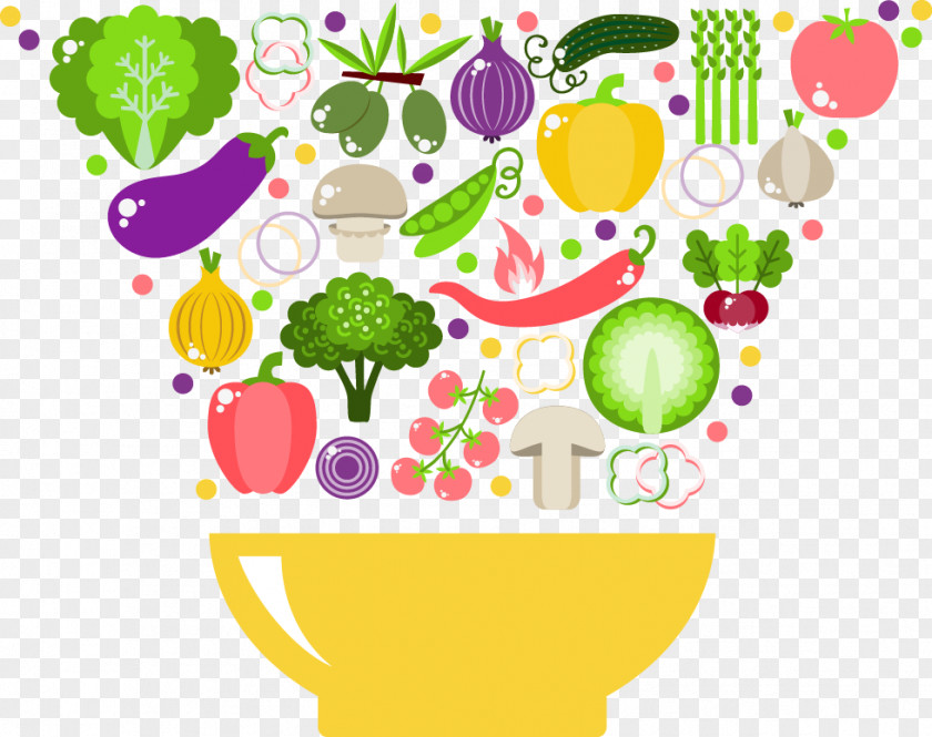 Cartoon Fresh Vegetable Dish Vegetarian Cuisine Organic Food Stock PNG