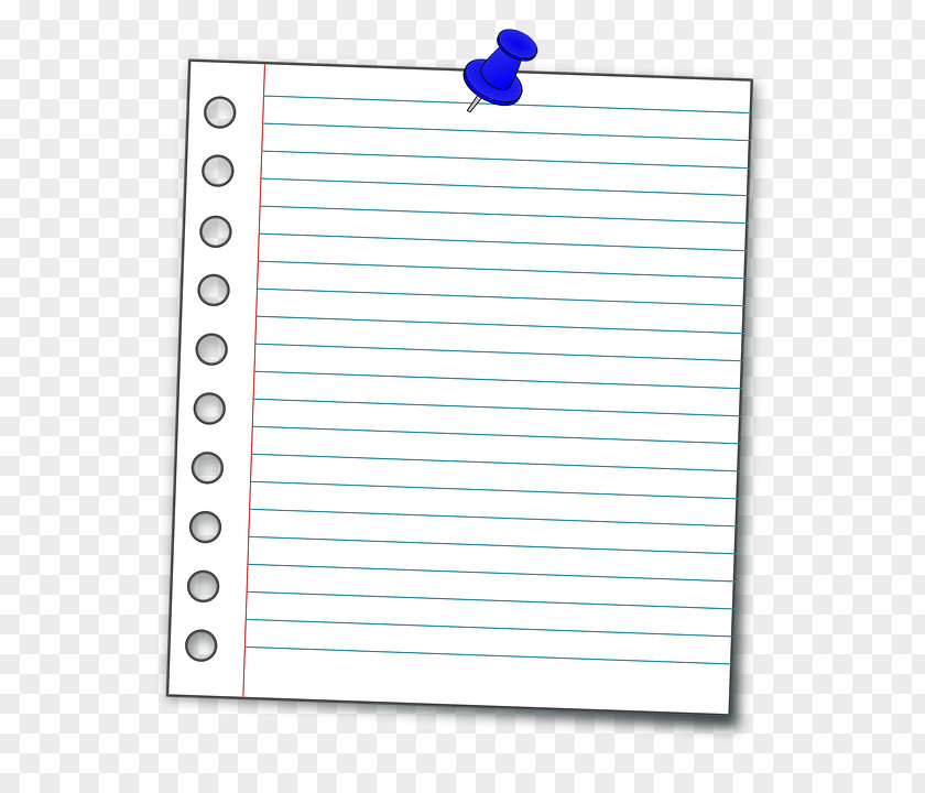 Notebook Page Ruled Paper Clip Art PNG