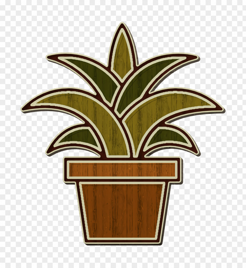 Plant Icon Linear Gardening Elements PNG