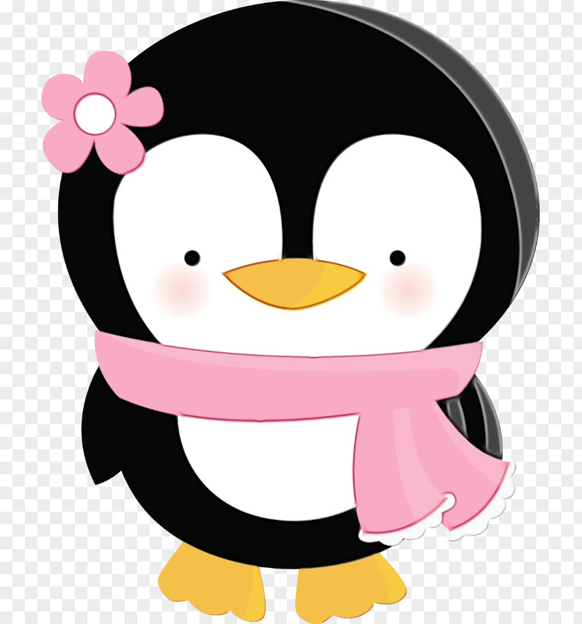 Smile Pink Penguin PNG