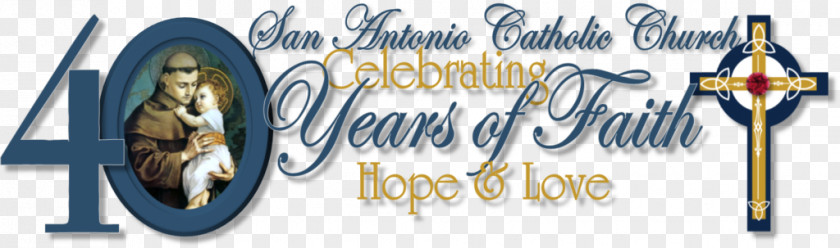 40 Years Logo Banner Brand San Antonio Christian Church PNG