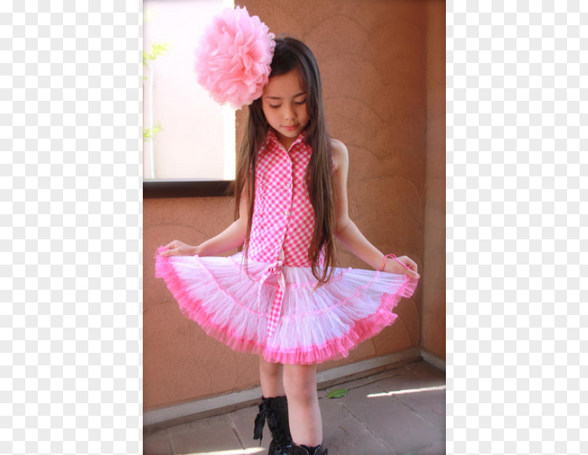 Child Tutu Polka Dot Dance Pink M PNG