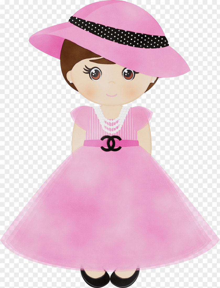 Doll Costume Pink Cartoon Accessory Hat Headgear PNG