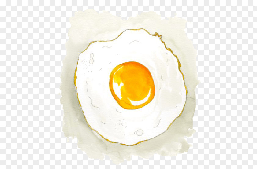 Egg Fried Watercolor Painting Breakfast Toast PNG