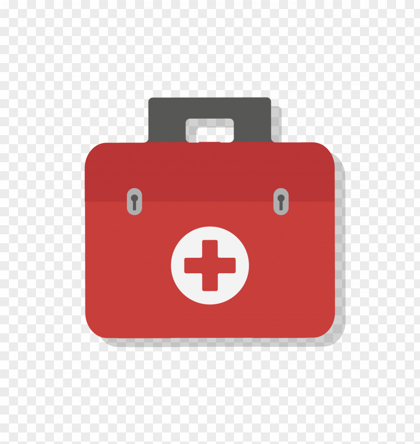 Vector Red Cross First Aid Box Health Care Kit Icon PNG