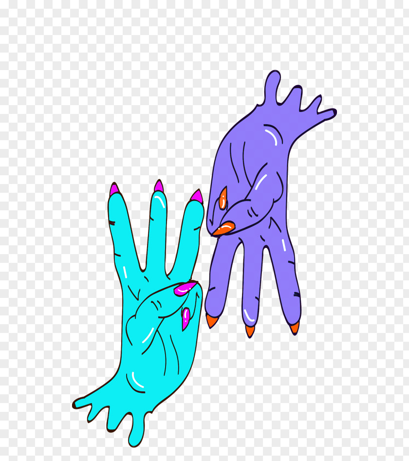 Violet Purple Line Hand Gesture PNG