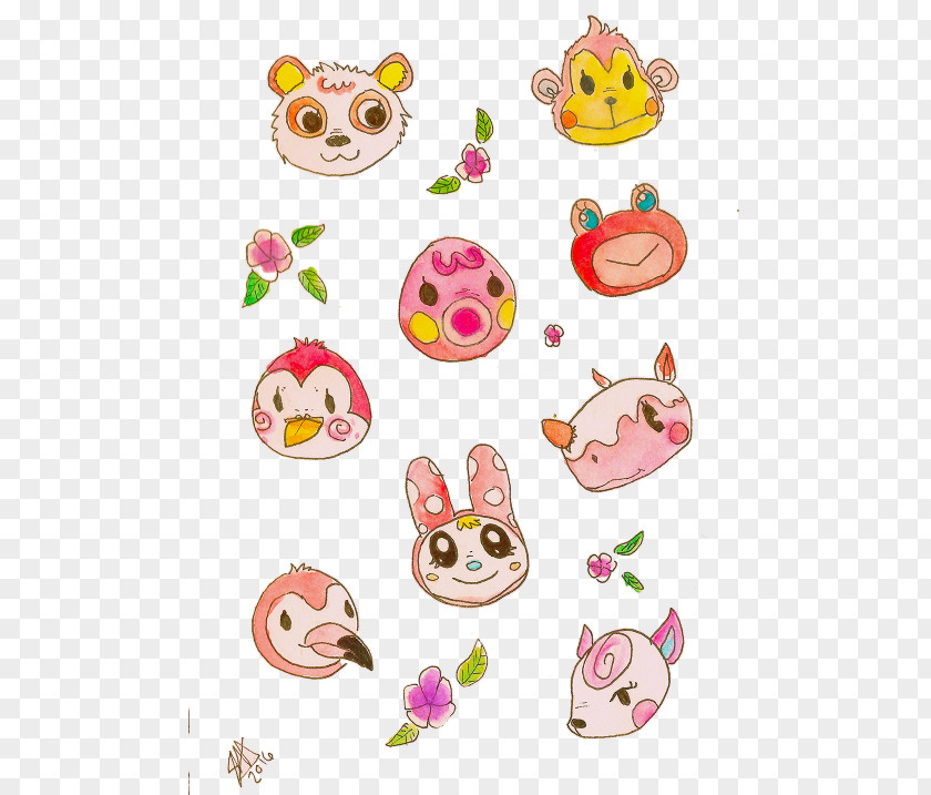 Watercolor Animal Crossing: New Leaf Pocket Camp Sticker Redbubble Clip Art PNG