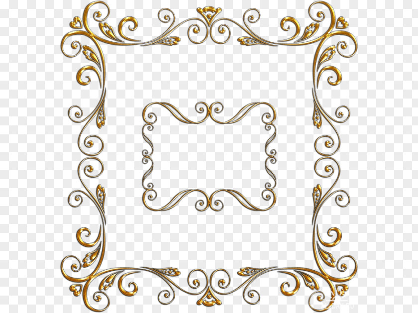 Gold Picture Frames Ornament Clip Art PNG