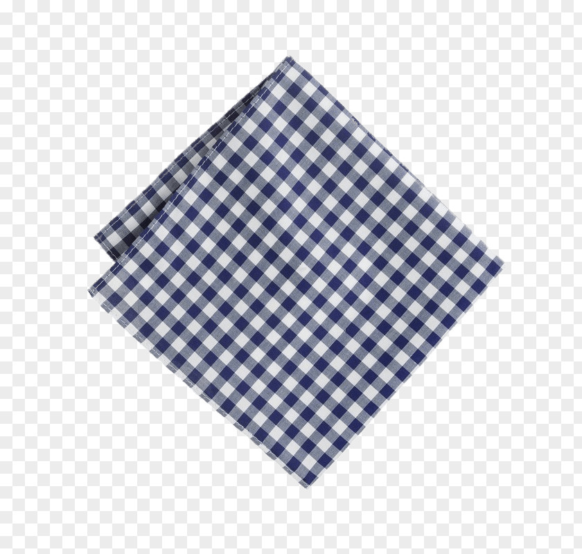 Handkerchief In Blue Gingham Cloth Napkins Necktie Check PNG
