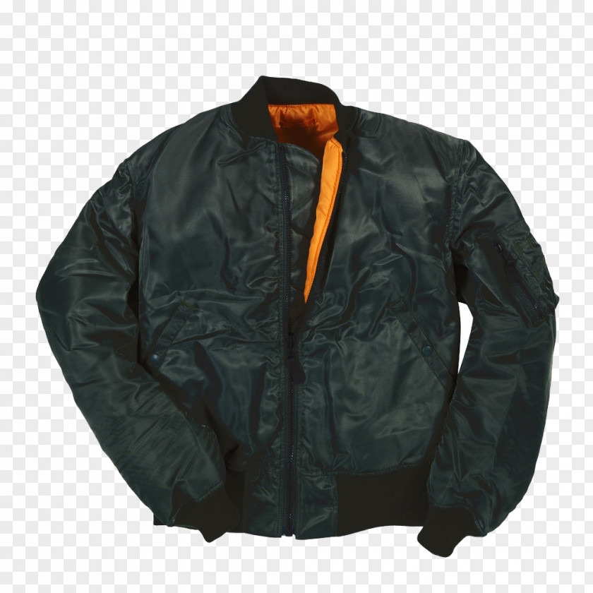 Jacket Leather Authentic MA-1 Bomber Flight PNG
