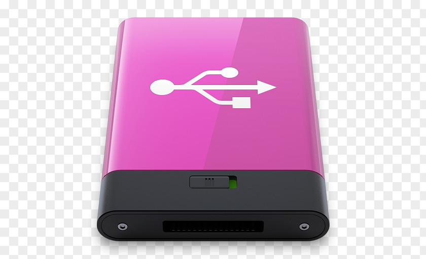Pink USB W Electronic Device Gadget Multimedia PNG