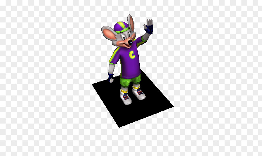 Chuck E Cheese Figurine Character H&M Fiction Animated Cartoon PNG
