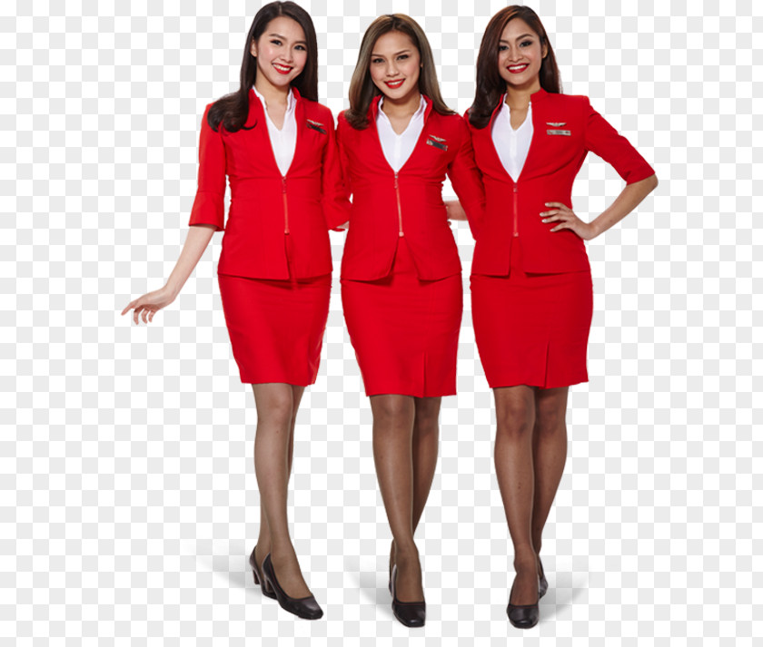 Creative Anniversary Airplane Flight Attendant AirAsia Airline PNG